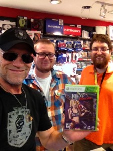 Michael with James and Jonathan at Gamestop